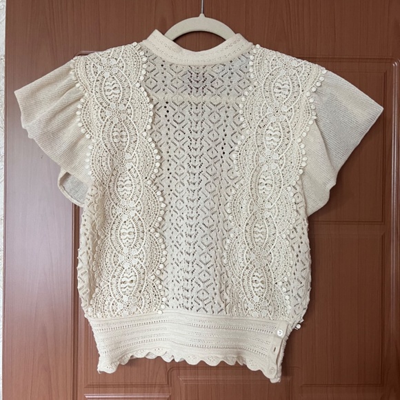 ZARA off white lace top size M - Picture 5 of 6